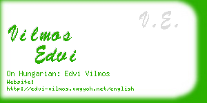 vilmos edvi business card